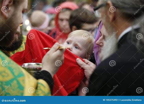 First Communion Communion Of The Baby Editorial Photography Image Of