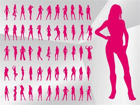 Sexy Model Silhouettes Vector Art And Graphics