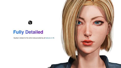 3d Model Android 18 Dbz Game Ready 3d Model Ue4 Low Poly 3d Model