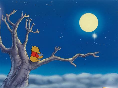 Pooh Wishing On A Star On A Moon Lit Night Love This Arte Disney Carta Da Parati Disney