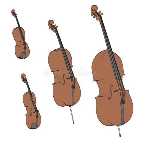 Ensemble Dinstruments De Ficelle Jouant En Cintrant Les Ficelles