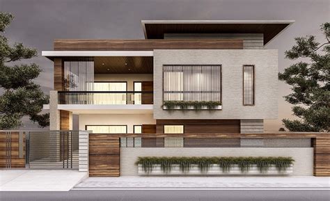 Renders Exterior On Behance Bungalow Haus Design Duplex House Design