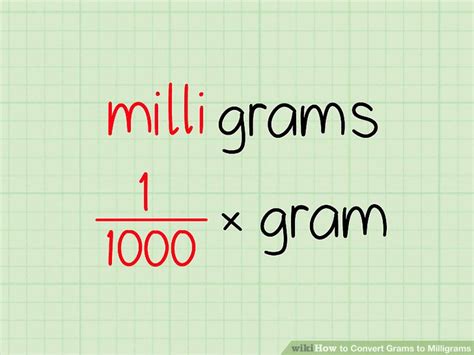3 Ways To Convert Grams To Milligrams Wikihow