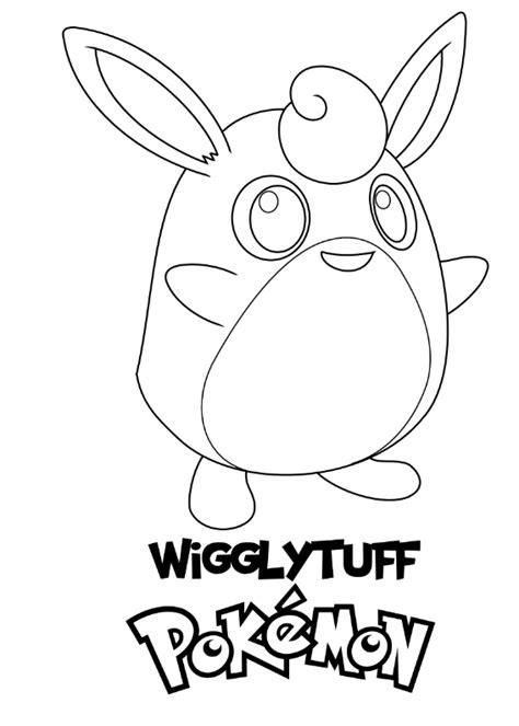 Pokemon Wigglytuff Kolorowanka - Morindia Pokoloruj rysunek