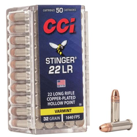 Cci Rimfire Ammunition 22 Lr Stinger Cp Hp 32gr 50box Fondprodukter