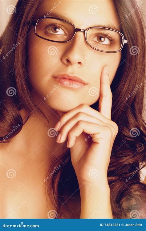 Beautiful Thinking Woman Stock Image Image Of Professional 74842251