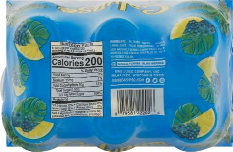 Calypso Ocean Blue Lemonade Pack Bottles Fl Oz Kroger