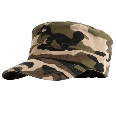 Buy Vbiger Men Women Flat Top Peaked Cap Camouflage
