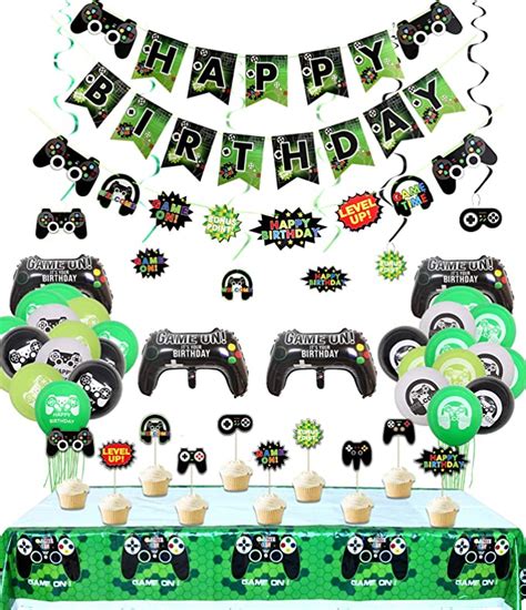 Video Game Party Decoraties Set HAPPY VERJAARDAG Gaming Banner