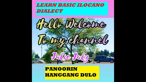 Learn Basic Ilocano Dialect Basicilocanodialect Youtube