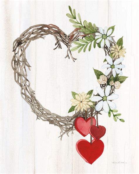 Rustic Valentine Heart Wreath Ii 46680 Artposters