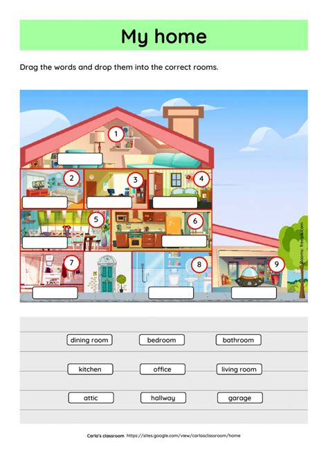 Rooms In The House Interactive Activity For Beginners You Can Do The