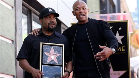 Ice Cube And Dr Dre Represent For The Hood At Hollywood Walk Of Fame