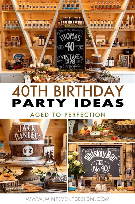 These ideas are sure to do the trick! 40th Birthday Party Ideas for Men - there's even a whiskey ...
