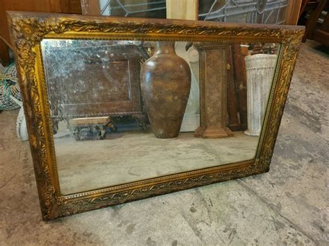 Antique Wood Frame Mirror Gold Gilded Frame Nice Long Valley Traders