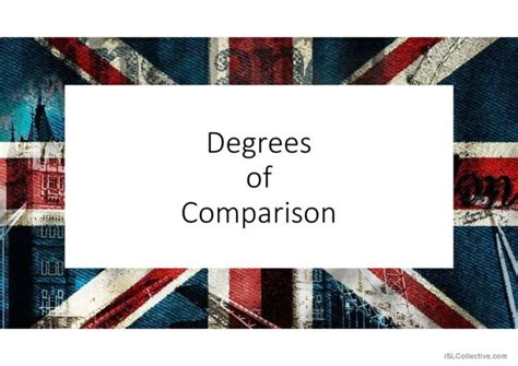 Degrees Of Comparison Grammar Guide English Esl Powerpoints