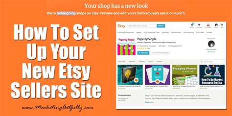 How To Set Up Your New Etsy Sellers Site | Marketing Artfully