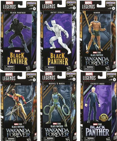 Black Panther Wakanda Forever Marvel Legends Attuma Series Set Of 6