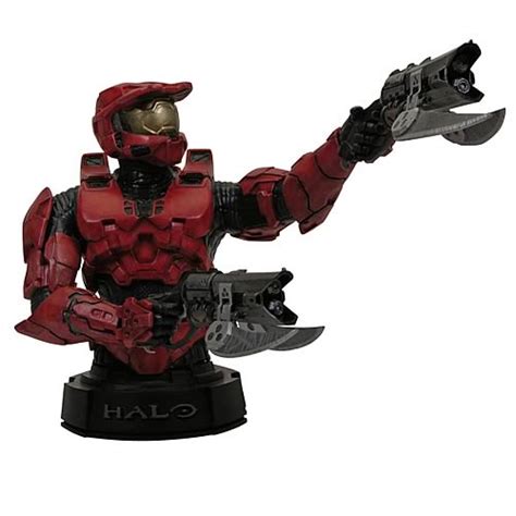 Halo 3 Red Master Chief Mini Bust Entertainment Earth