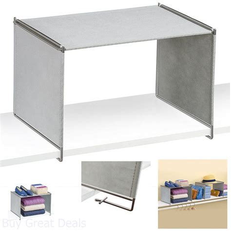 If your design style embraces the natural vibe of the tropics, consider reed fencing as a room the shelves on the bottom of the garment racks can be used for shoes and other items. Lynk Shelf Dividers Closet Shelf Organizer - Extra Shelf - Platinum | eBay