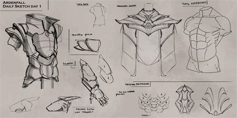 Sketching Out Some Armor Designs For Our Game Rconceptart