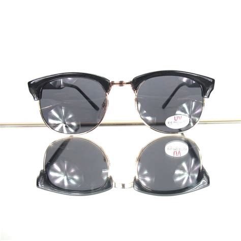 vintage black clubmaster sunglasses 80s 90s retro wayfarer rayban style deadstock
