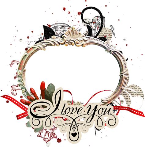I Love You Cadrecluster St Valentin Romantic Frame Png