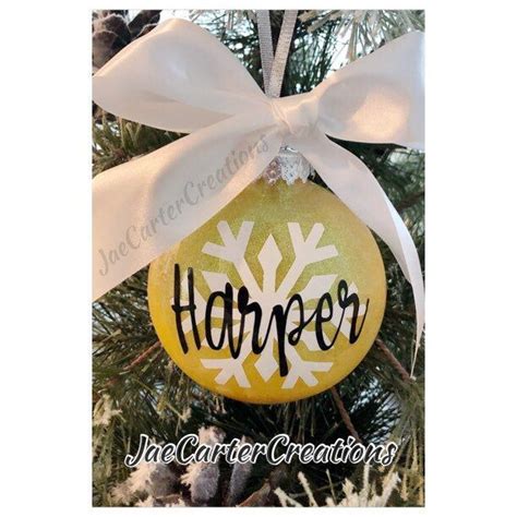 Personalized Snowflake Ornament Monogrammed Ornament Custom Etsy