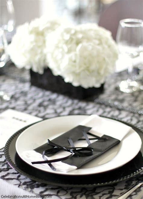 The napkins are not absorbent. Black & White Dinner Party Tablescape - Celebrations at Home