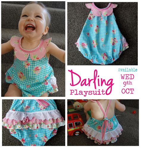 Darling Playsuit Pattern Sizes: 0000 (newborn) - 3 Skill Level