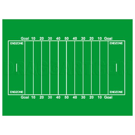 How To Draw A Football Field, Step by Step, Drawing Guide, by Dawn