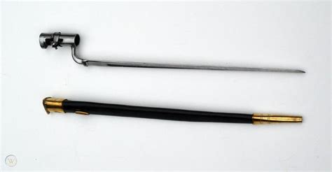 1853 British Enfield Rifle Civil War Bayonet And Scabbard