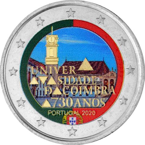 2 Euro Gedenkmünze Portugal 2020 Bfr Universität Coimbra Colorie