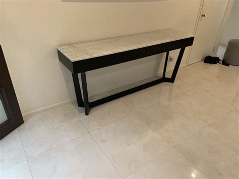 Stunning Australian Made Marble Entry Table Furniture