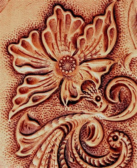 Floral Sheridan Leathertooled Handsewn Leather Tooling Patterns