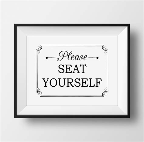 Would you believe that i still, to this day, have not added any signs to the wall. Funny Bathroom Art Please Seat Yourself Bathroom Printable