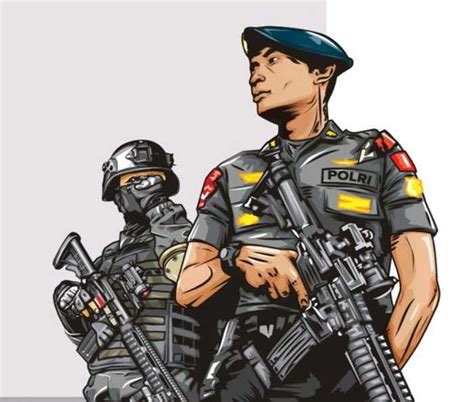 Gambar Kartun Polisi Sabhara Polisi Projects Photos Videos Logos Illustrations And Branding On