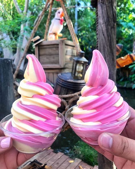 The dole whip is easily the most popular walt disney world and disneyland snack among big disney fans, even moreso than the the dole whip is so popular that there's even a podcast named after it. Raspberry/Pineapple Dole Whips | Dole whip, Disney treats ...