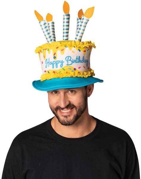 Yellow And Blue Birthday Cake Hat Costume Hats Rasta Imposta
