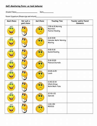 Behavior Charts Printable For Kids Behavior Chart Printable