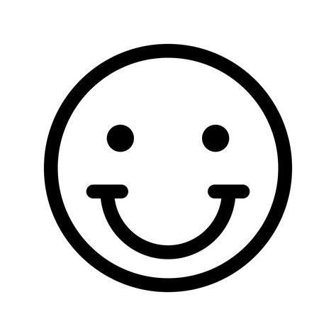 A Happy Smile Outline Vector Emoji 9469612 Vector Art At Vecteezy