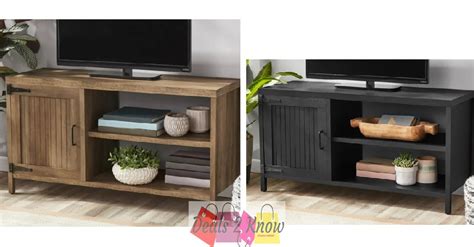 Walmart Mainstays Farmhouse Tv Stand For Tvs Up To 50 Rustic