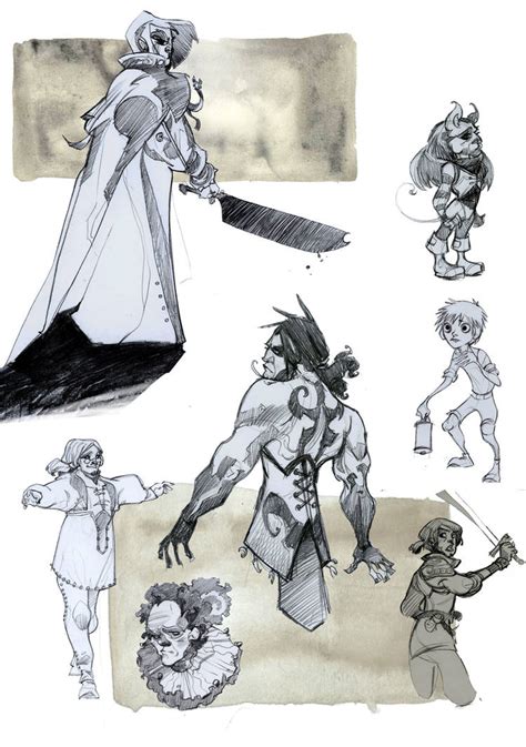 Gray Pencil Characters 4 By Sally Avernier On Deviantart