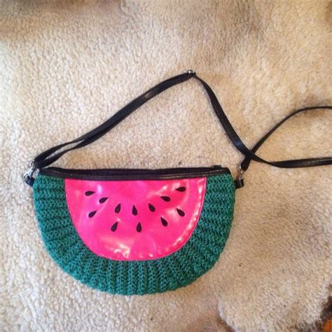 Watermelon Cross Body Bag By Blackwolfmarket On Etsy Watermelon Bag