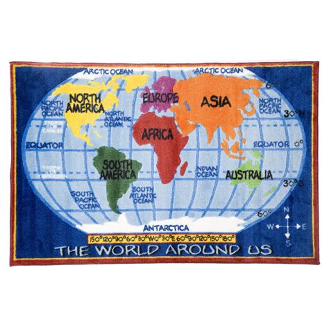 La Rug World Map Kids Area Rug Kids Area Rugs World Map Rug Map Rug