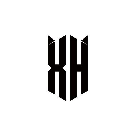 Xh Logo Monogram With Shield Shape Designs Template 20740265 Vector Art