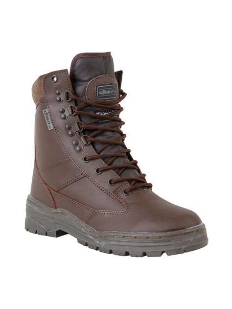 Kombat Brown Patrol Boot All Leather Rubber Sole Mod Cadets