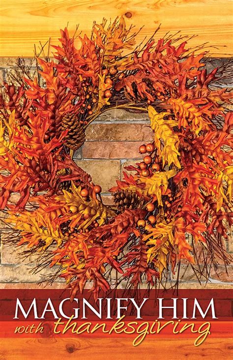 Church Bulletin 11 Fall And Thanksgiving Magnify Him Pack Of 50