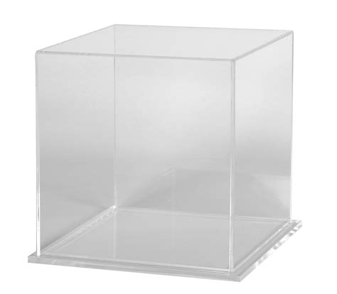 18 X 18 X 18 Acrylic Box Case Display With Clear Base