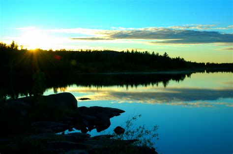Wallpaper Sunlight Landscape Sunset Lake Nature Reflection